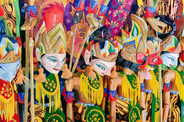 Wayang Golek Art Print featuring the painting Wayang Golek by Espero Art