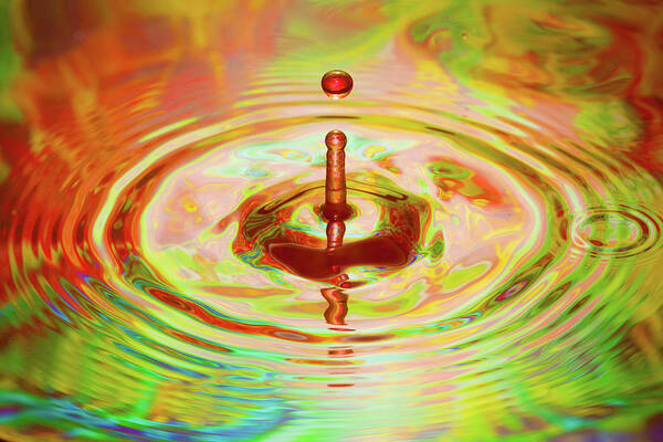 Water Art Print featuring the photograph Water Droplet_6543 by Rocco Leone