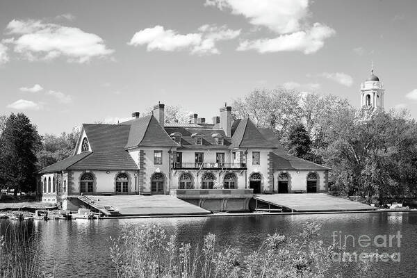 Harvard Art Print featuring the photograph Weld Boat House at Harvard University by University Icons