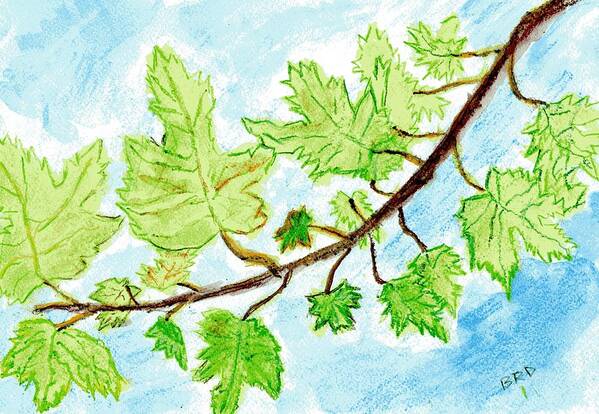 Trees Art Print featuring the painting Whispering Secrets in the Wind by Branwen Drew