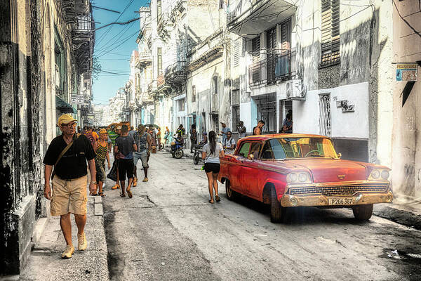 Colorful Art Print featuring the photograph White lies street by Micah Offman