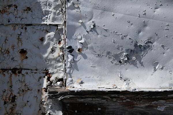 White Art Print featuring the photograph whitewash and cracks VIII by Kreddible Trout