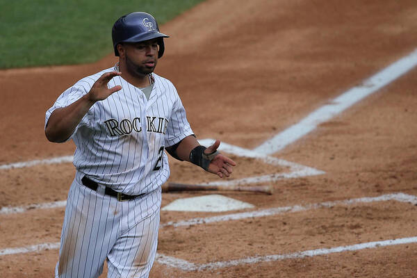Second Inning Art Print featuring the photograph Wilin Rosario by Doug Pensinger