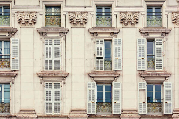 Nice Art Print featuring the photograph Windows on Nice by Melanie Alexandra Price