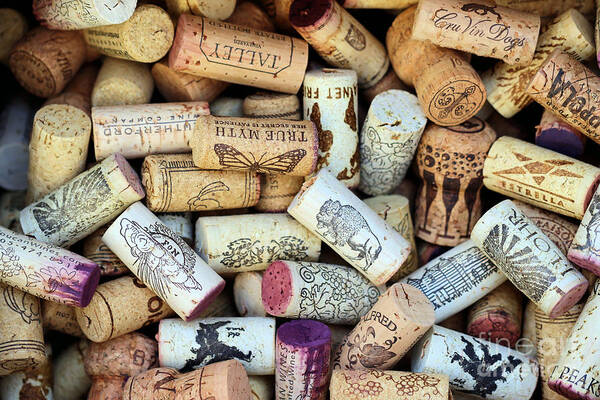 Wine Art Print featuring the photograph Wine and Champage Corks by Vivian Krug Cotton