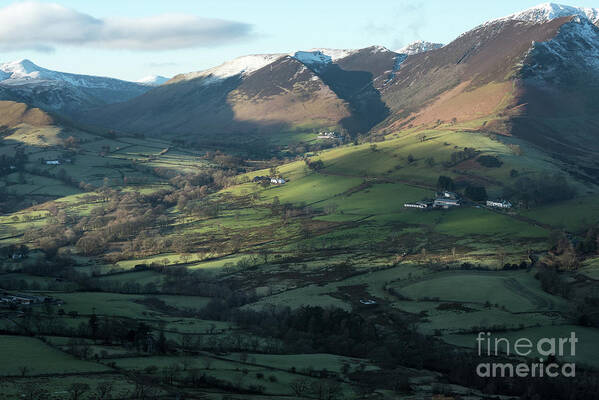 Cumbria Art Print featuring the photograph Winter Mountains, Cumbria by Perry Rodriguez