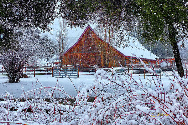 Barn Art Print featuring the photograph Winter on the Farm by Dan McGeorge