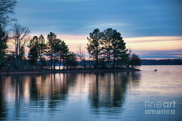 Lake Art Print featuring the photograph Winter Sky on Lake Norman by Amy Dundon
