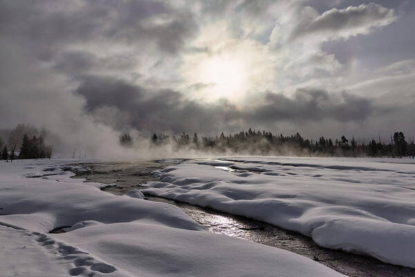 Yellowstone National Park Art Print featuring the photograph Winter Wonderland in Yellowstone by Cheryl Strahl