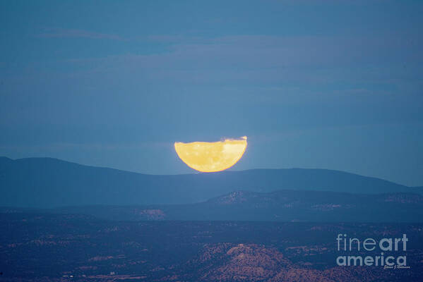 Natanson Art Print featuring the photograph Wolf Moon Cresting the Mountains by Steven Natanson