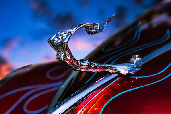 Hood Ornament Art Print featuring the photograph Woman on Fire by Carrie Hannigan
