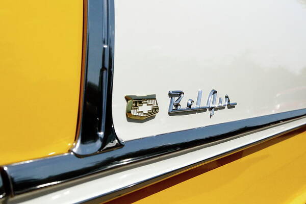 Chevy Bel Air Art Print featuring the photograph Yellow Bel by Lens Art Photography By Larry Trager