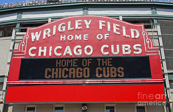 Wrigley Art Print featuring the photograph 0334 Wrigley Field by Steve Sturgill