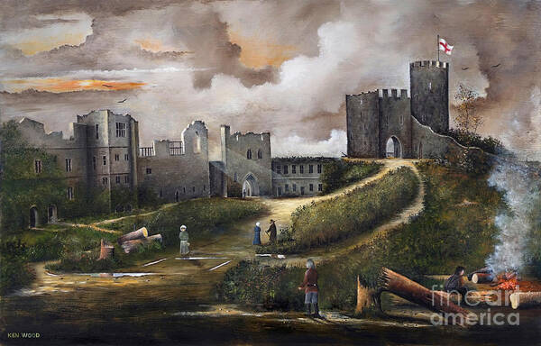Countryside Art Print featuring the painting Dudley Castle - England #2 by Ken Wood