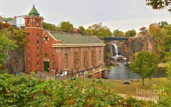 Great Falls Panorama Art Print featuring the photograph Paterson Great Falls Panorama #1 by Adam Jewell