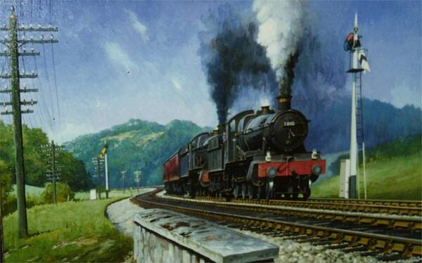 Transportation Art Print featuring the painting Storming Dainton by Mike Jeffries