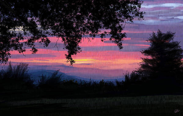 Sunset Art Print featuring the digital art Sunset by Kate Black