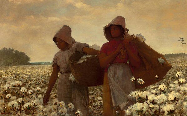 Winslow Homer Art Print featuring the painting The Cotton Pickers #4 by Winslow Homer