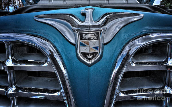 1955 Chrysler Imperial Grille Art Print featuring the photograph 1955 Chrysler Imperial grille by Arttography LLC