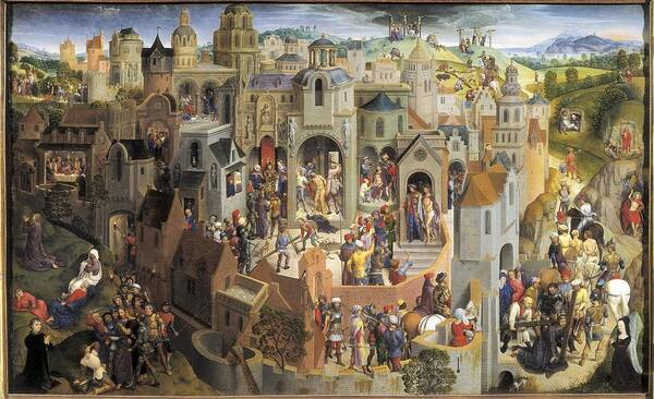 Horizontal Art Print featuring the photograph Memling, Hans 1433-1494. Passion #2 by Everett
