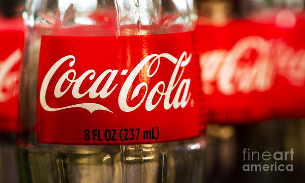 Coke Art Print featuring the photograph Coca Cola Bottle close up #3 by ELITE IMAGE photography By Chad McDermott