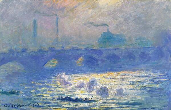 1903 Art Print featuring the painting Waterloo Bridge #3 by Claude Monet