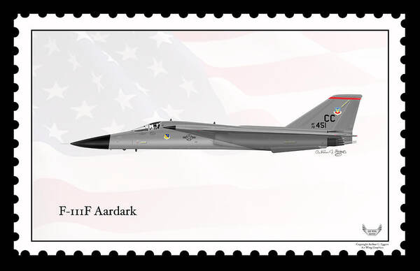 General Dynamics Art Print featuring the digital art General Dynamics F-111F Aardvark #4 by Arthur Eggers