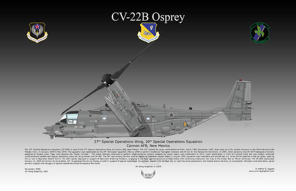 Bell Art Print featuring the digital art Bell Boeing CV-22B Osprey #9 by Arthur Eggers
