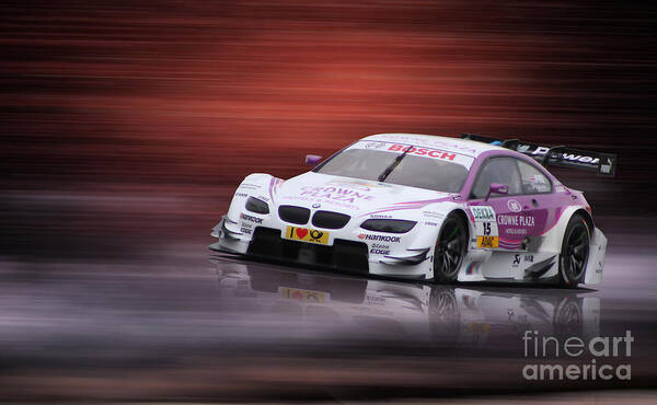 Bmw Art Print featuring the digital art Andy Priaulx M3 DTM 2012 by Roger Lighterness