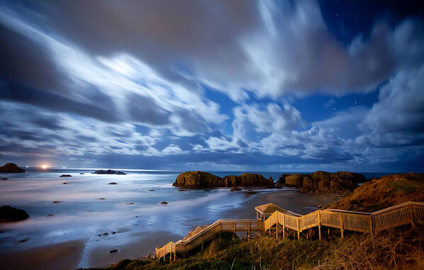 Bandon Art Print featuring the photograph Bandon Nightlife by Darren White