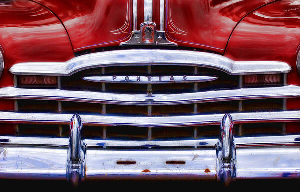 Red Art Print featuring the photograph Big Red Pontiac by Carol Leigh