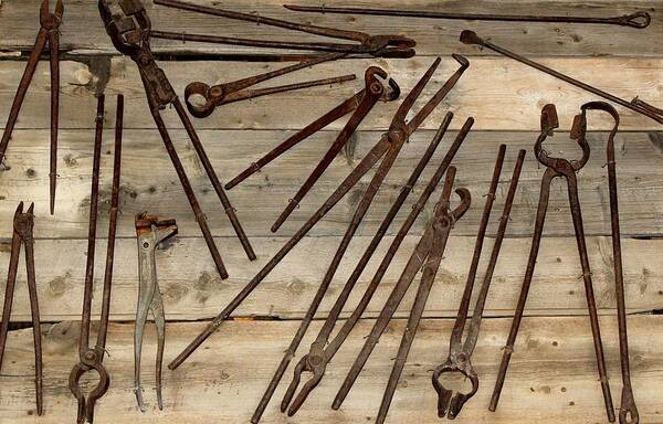 Blacksmith Art Print featuring the photograph Blacksmithing Tools by Steven Parker