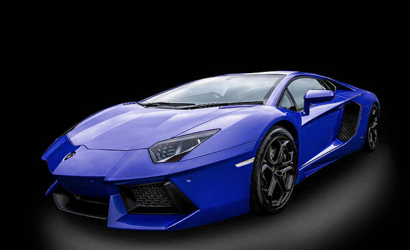 Blue Art Print featuring the photograph Blue Aventador by Matt Malloy