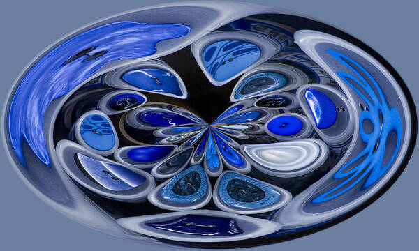 Blue Buttons Art Print featuring the photograph Blue buttons by Jean Noren