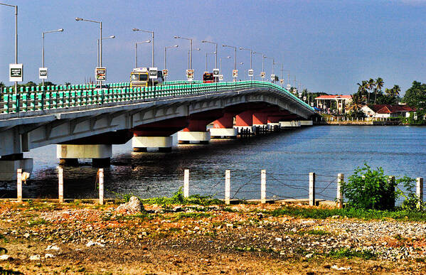 Travel Art Print featuring the photograph Bridge Crossing - India by Linda Phelps