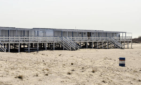 Cabana Art Print featuring the photograph Cabanas Breezy Point Surf Club by Maureen E Ritter