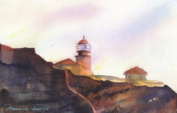 Watercolor Art Print featuring the painting Cabo San Vicente by Amanda Amend