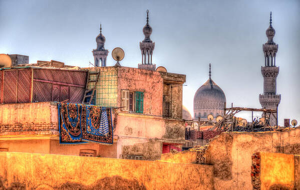 Cairo Art Print featuring the photograph Cairo Skyline by Nigel Fletcher-Jones