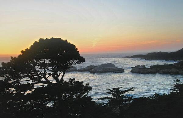 California Sunset Art Print featuring the photograph Carmel's Scenic Beauty by Kristina Deane