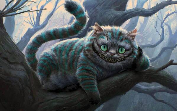 Cheshire Cat Art Print featuring the digital art Cheshire Cat by Movie Poster Prints