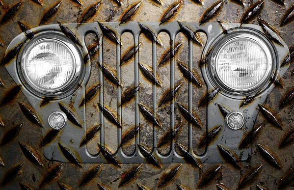 Jeep Art Print featuring the photograph Civilian Jeep- Steel Gray by Luke Moore