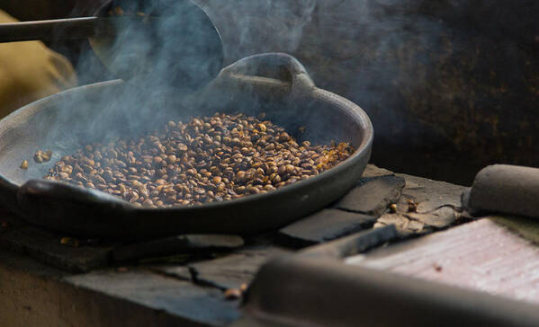 Travel Art Print featuring the photograph Coffee Roasting - Bali by Matthew Onheiber