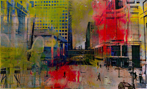 Minnesota Art Art Print featuring the photograph Colored Rain over Minneapolis by Susan Stone