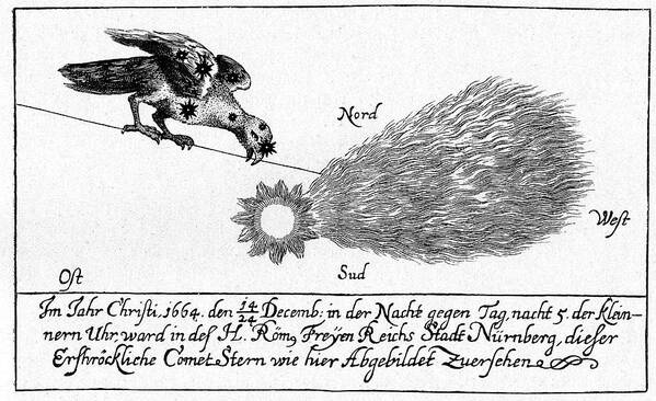 Comet Of 1664 Art Print featuring the photograph Comet Of 1664-5 by Cci Archives