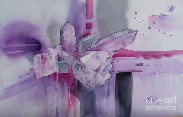 Flower Art Print featuring the painting Crystal by Donna Acheson-Juillet