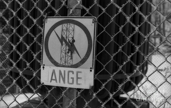 Sign Art Print featuring the photograph Danger or Angel by Andre Paquin