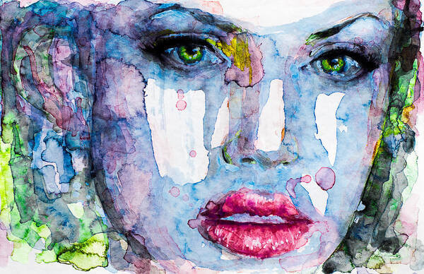 Angelina Jolie Art Print featuring the painting Different Is Inspiring by Laur Iduc