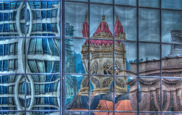 Portland Art Print featuring the photograph Distorted Portland by Jean Noren