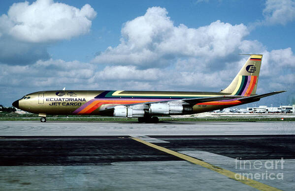 Hc-bgp Art Print featuring the photograph Ecuatoriana Jet Cargo Boeing 707-321C HC-BGP by Wernher Krutein