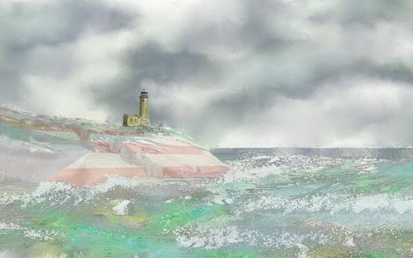 El Faro Art Print featuring the digital art El Faro by Tony Rodriguez